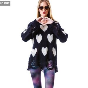 WILDFOX COUTURE - All Over Love Lennon Sweater